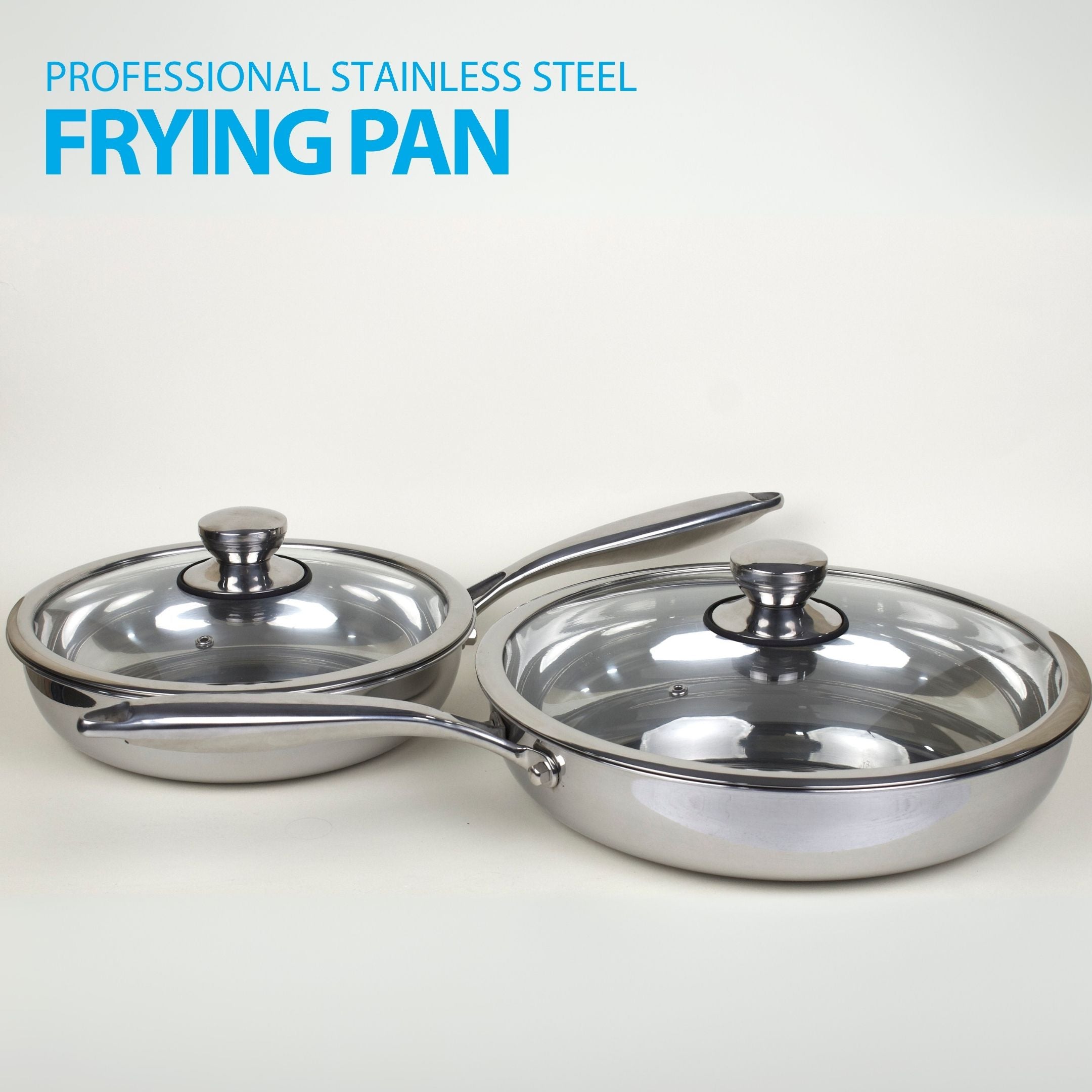 4 PCS Stainless Steel Frying Pan