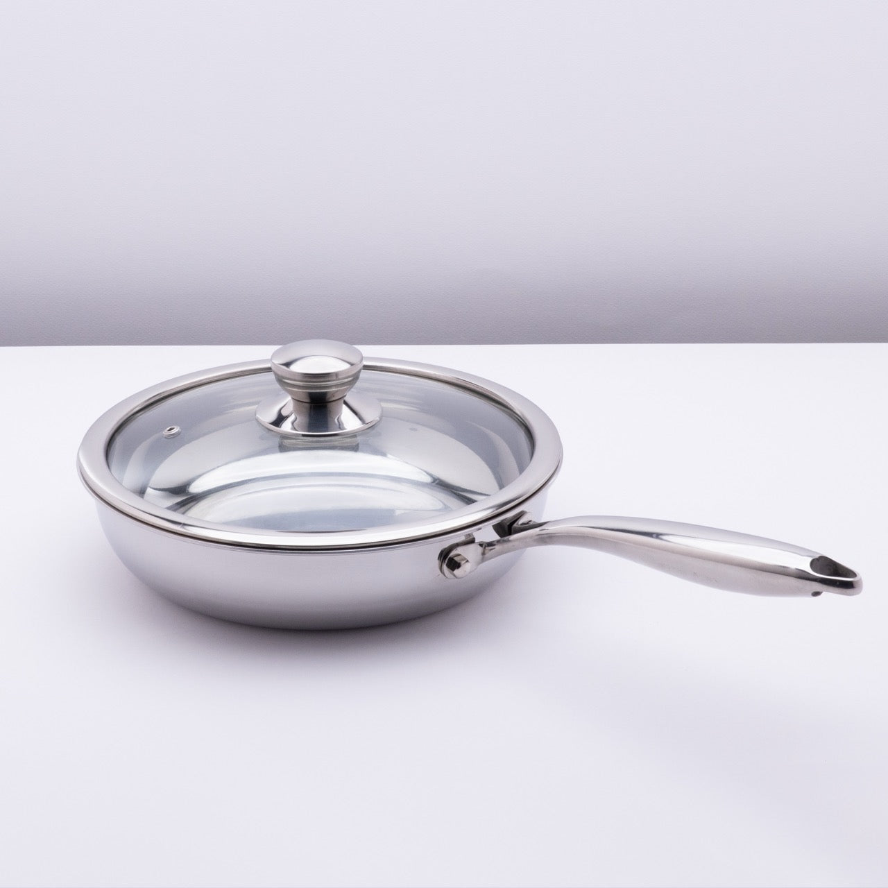 26 cm Stainless Steel Frying Pan + Cover