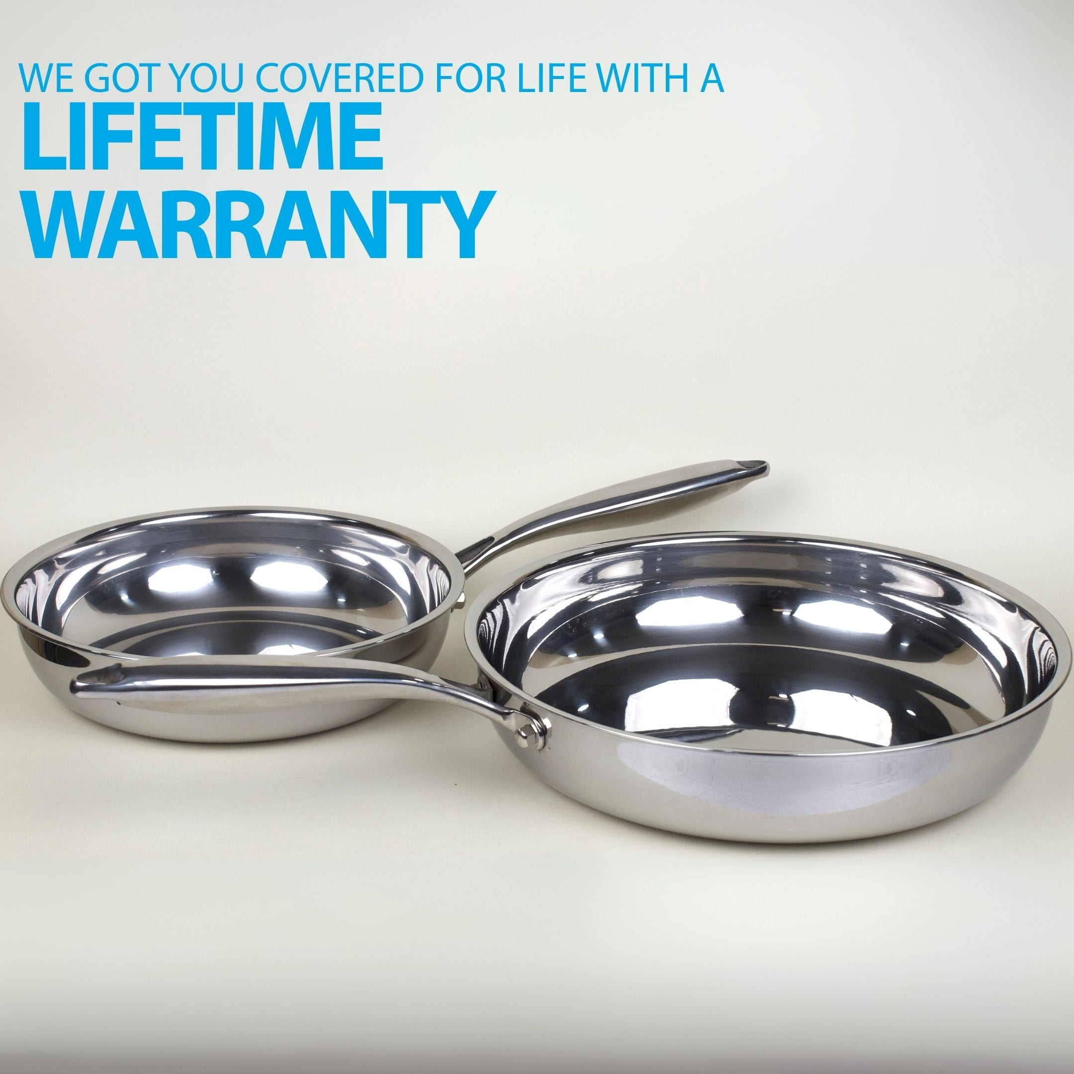 4 PCS Stainless Steel Frying Pan