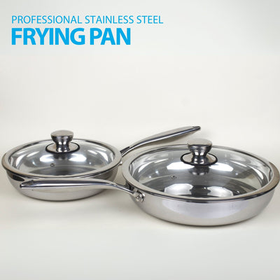 4 PCS Stainless Steel Frying Pan