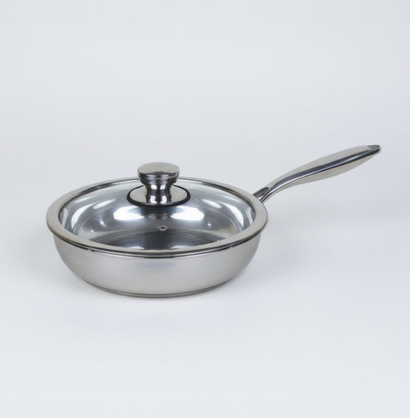 26 cm Stainless Steel Frying Pan + Cover