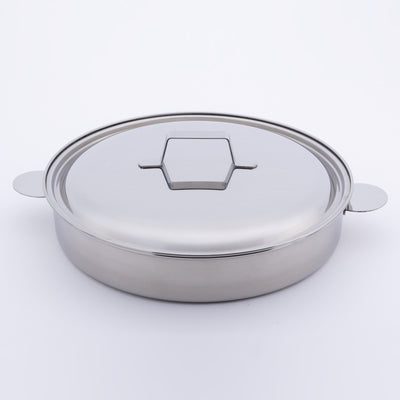 26 cm Stainless Steel Baking Pan with Lid