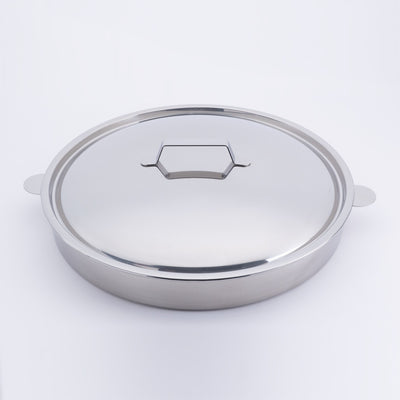 42 cm Stainless Steel Baking Pan with Lid