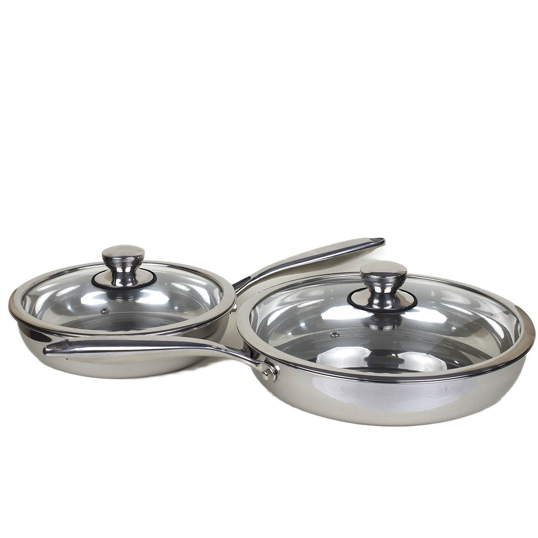 4 PCS Stainless Steel Frying Pan