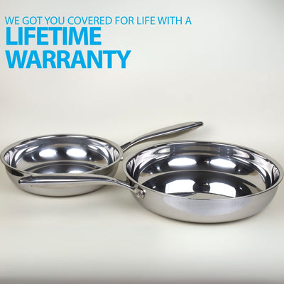 4 PCS Stainless Steel Frying Pan