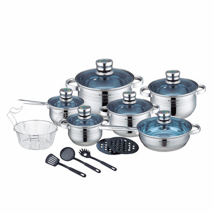 18 PCS Stainless Steel Cookware Set | Kitchen Kollection Lebanon