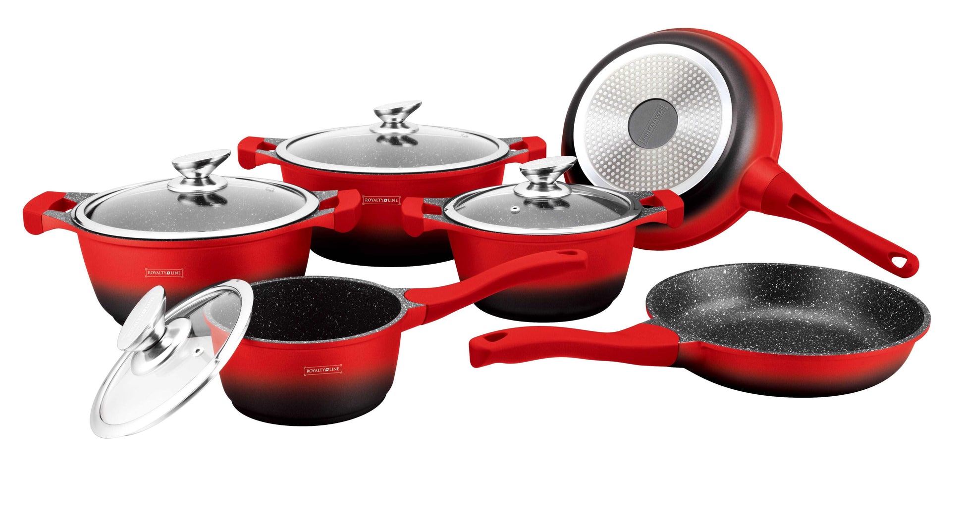 Red Black Cookware Set | Kitchen Kollection Lebanon