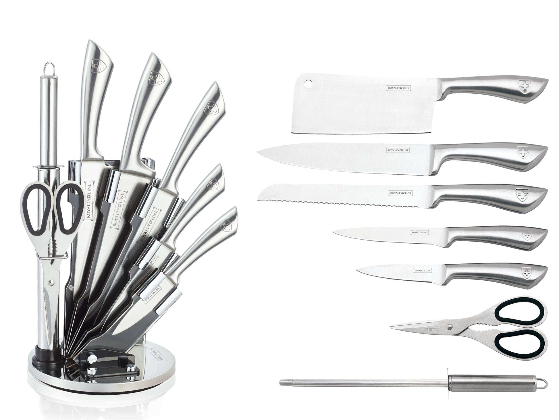 8 PCS Stainless Steel Knife Set Stainless Steel 3rd View | Kitchen Kollection Lebanon