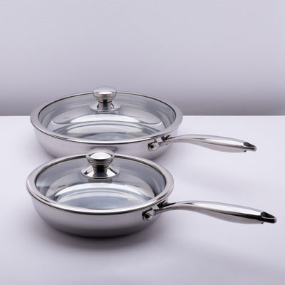 4 PCS Stainless Steel Frying Pan