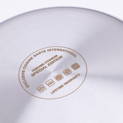 26 cm Stainless Steel Frying Pan & Lid